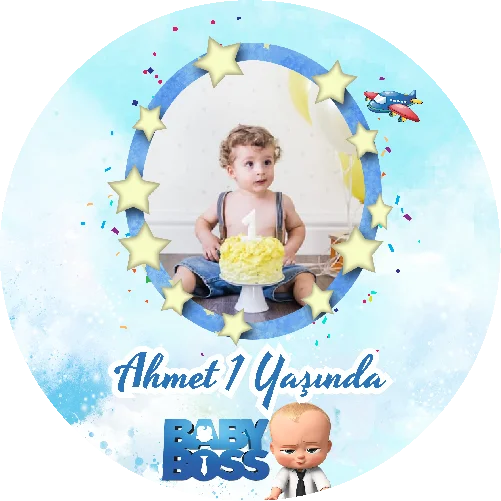 Patron Bebek Temalı Balon Açacak Magneti